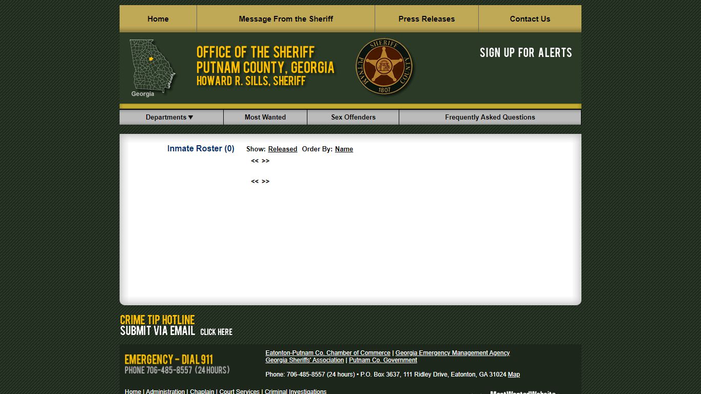 Current Inmates Booking Date Descending - Putnam County Sheriff